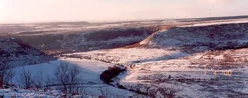 The Hole of Horcum after a snow fall, North York Moors