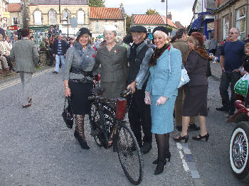 Chimney sweep with group at the Pickering 1940s weekend