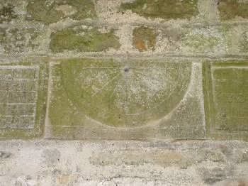 Saxon sundial at St. Gregory's Minster, Kirkdale