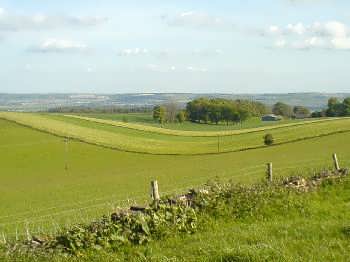 Looking towards the Vale of Pickering and the Carrs from above Snainton